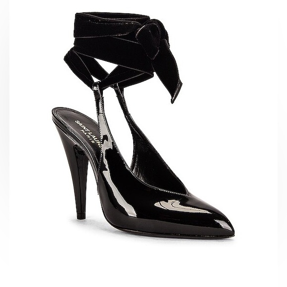SAINT LAURENT
Kika Lace Up Slingback Heels - Picture 1 of 5